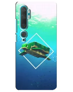 Чохол для Xiaomi Mi Note 10 з картинкою «Черепаха Minecraft»