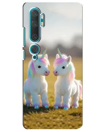 Чехол для Xiaomi Mi Note 10 с картинкой «Пара единорогов»