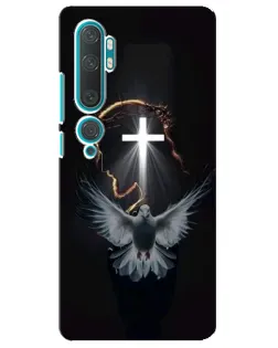 Чехол для Xiaomi Mi Note 10 с картинкой «Голубь и Свет»
