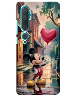 Чехол для Xiaomi Mi Note 10 с картинкой «Микки и шарик-сердце» Чехол для Xiaomi Mi Note 10 с картинкой «Микки и шарик-сердце»