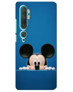 Чехол для Xiaomi Mi Note 10 с картинкой «Микки выглядывает» Чехол для Xiaomi Mi Note 10 с картинкой «Микки выглядывает»