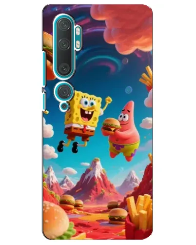 Чехол для Xiaomi Mi Note 10 с картинкой «Космический фастфуд»