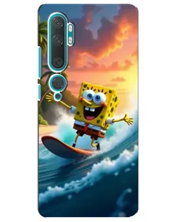 Чехол для Xiaomi Mi Note 10 с картинкой «Губка Боб серфингист» Чехол для Xiaomi Mi Note 10 с картинкой «Губка Боб серфингист»