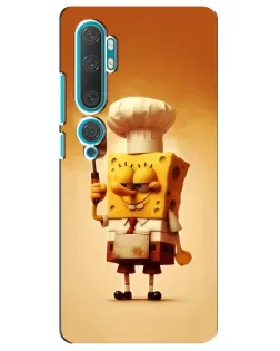 Чехол для Xiaomi Mi Note 10 с картинкой «Губка Боб повар» Чехол для Xiaomi Mi Note 10 с картинкой «Губка Боб повар»