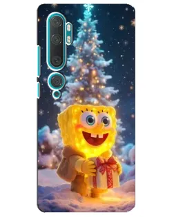 Чехол для Xiaomi Mi Note 10 с картинкой «Рождественский Спанч Боб» Чехол для Xiaomi Mi Note 10 с картинкой «Рождественский Спанч Боб»