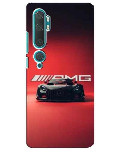 Чехол для Xiaomi Mi Note 10 с картинкой «Mercedes AMG — красная линия»