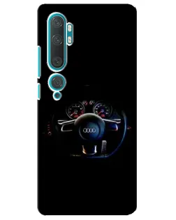 Чохол для Xiaomi Mi Note 10 з картинкою «Салон Audi — кермо»