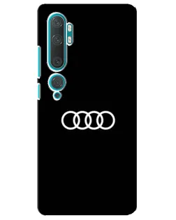 Чохол для Xiaomi Mi Note 10 з картинкою «Audi White Logo»