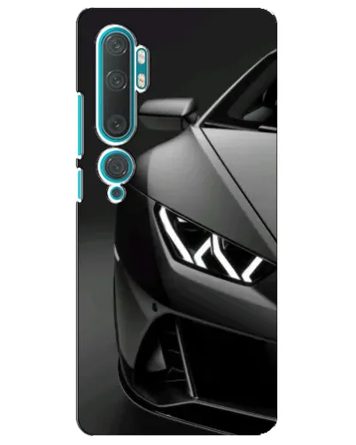 Чехол для Xiaomi Mi Note 10 с картинкой «Lamborghini фары детализация»