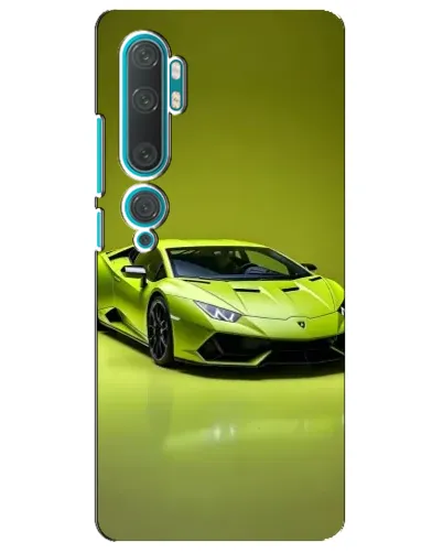 Чехол для Xiaomi Mi Note 10 с картинкой «Салатовый Lamborghini Huracan»