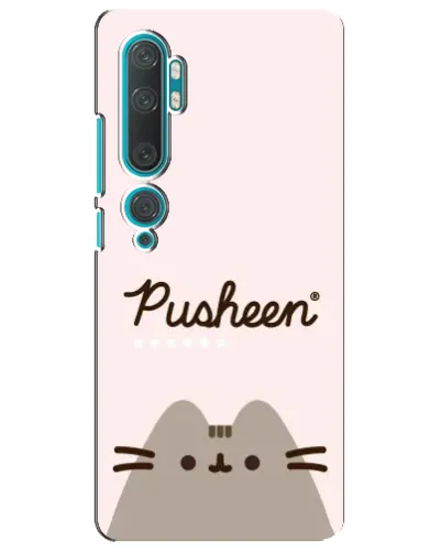 Чехол для Xiaomi Mi Note 10 с картинкой «Pusheen логотип»