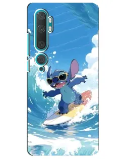 Чехол для Xiaomi Mi Note 10 с картинкой «Стич на волне»