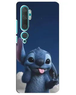 Чехол для Xiaomi Mi Note 10 с картинкой «Стич в облаках»