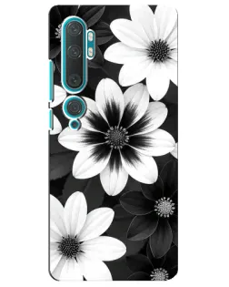 Чехол для Xiaomi Mi Note 10 с картинкой «Монохромные астры» Чехол для Xiaomi Mi Note 10 с картинкой «Монохромные астры»