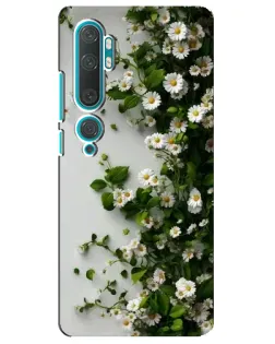 Чехол для Xiaomi Mi Note 10 с картинкой «Ветка мелких белых цветов» Чехол для Xiaomi Mi Note 10 с картинкой «Ветка мелких белых цветов»