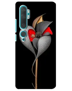 Чехол для Xiaomi Mi Note 10 с картинкой «Серебряный фантазийный цветок» Чехол для Xiaomi Mi Note 10 с картинкой «Серебряный фантазийный цветок»