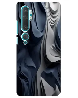 Чехол для Xiaomi Mi Note 10 с картинкой «Объемные синие складки» Чехол для Xiaomi Mi Note 10 с картинкой «Объемные синие складки»