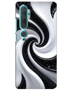 Чехол для Xiaomi Mi Note 10 с картинкой «Черно-белая спираль» Чехол для Xiaomi Mi Note 10 с картинкой «Черно-белая спираль»