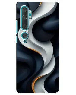 Чехол для Xiaomi Mi Note 10 с картинкой «Объемные черно-белые ленты» Чехол для Xiaomi Mi Note 10 с картинкой «Объемные черно-белые ленты»