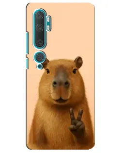 Чехол для Xiaomi Mi Note 10 с картинкой «Капибара виктория» Чехол для Xiaomi Mi Note 10 с картинкой «Капибара виктория»