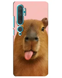 Чехол для Xiaomi Mi Note 10 с картинкой «Капибара с языком» Чехол для Xiaomi Mi Note 10 с картинкой «Капибара с языком»
