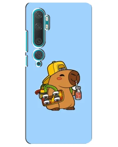 Чехол для Xiaomi Mi Note 10 с картинкой «Капибара на скейте»