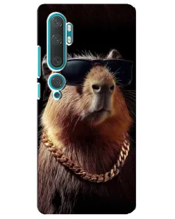 Чехол для Xiaomi Mi Note 10 с картинкой «Капибара золотая цепь» Чехол для Xiaomi Mi Note 10 с картинкой «Капибара золотая цепь»