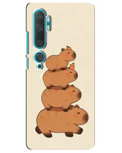 Чехол для Xiaomi Mi Note 10 с картинкой «Башня из капибар» Чехол для Xiaomi Mi Note 10 с картинкой «Башня из капибар»