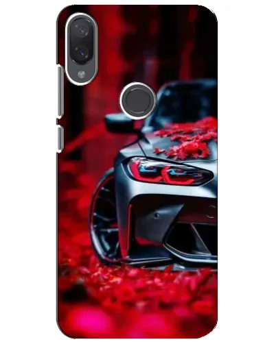 Чехол для Xiaomi Mi Play с картинкой «Спортивная BMW и цветы»