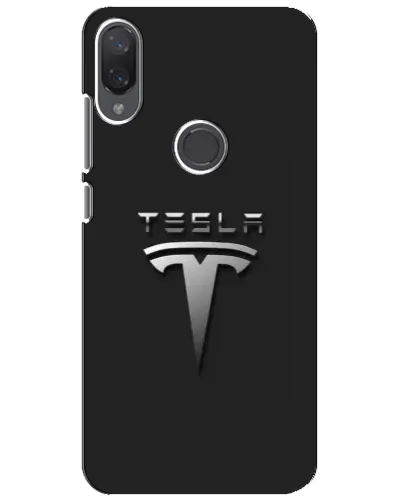 Чехол для Xiaomi Mi Play с картинкой «Стальной логотип Tesla»