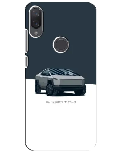 Чехол для Xiaomi Mi Play с картинкой «Серебристый Cybertruck Tesla»