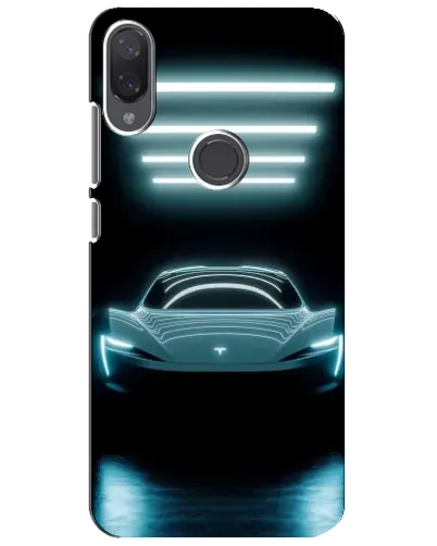 Чехол для Xiaomi Mi Play с картинкой «Tesla в неоне»
