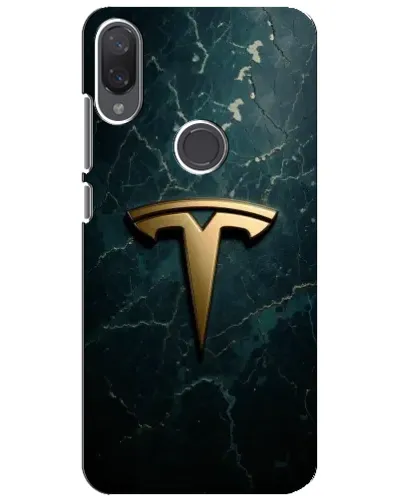 Чехол для Xiaomi Mi Play с картинкой «Мраморная Tesla Gold»