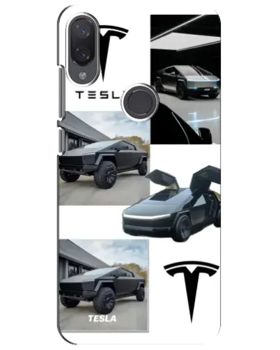 Чехол для Xiaomi Mi Play с картинкой «Коллаж Cybertruck Tesla»