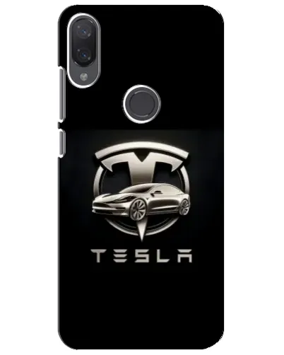 Чехол для Xiaomi Mi Play с картинкой «Tesla — серебристое авто»