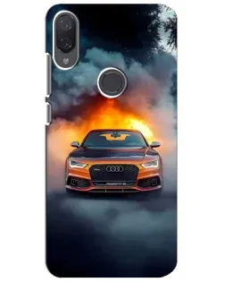 Чехол для Xiaomi Mi Play с картинкой «Audi в огненном дыму» Чехол для Xiaomi Mi Play с картинкой «Audi в огненном дыму»