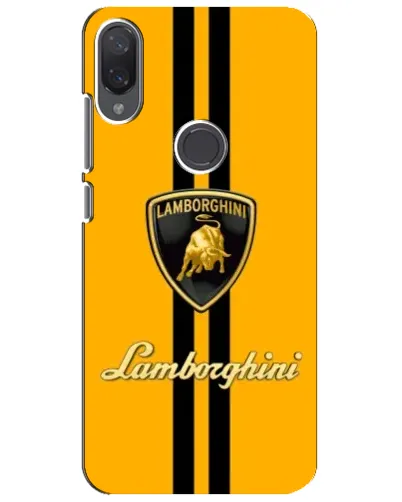 Чехол для Xiaomi Mi Play с картинкой «Lamborghini Stripe желтый»