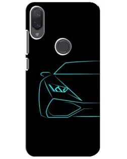Чехол для Xiaomi Mi Play с картинкой «Голубой силуэт Lamborghini» Чехол для Xiaomi Mi Play с картинкой «Голубой силуэт Lamborghini»
