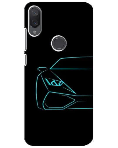 Чехол для Xiaomi Mi Play с картинкой «Голубой силуэт Lamborghini»