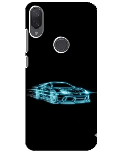 Чехол для Xiaomi Mi Play с картинкой «Неоновый контур Lamborghini»