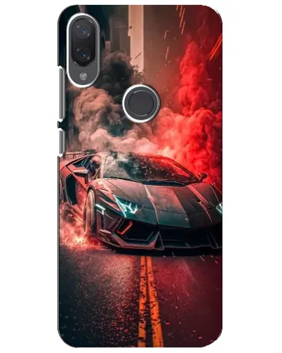 Чехол для Xiaomi Mi Play с картинкой «Lamborghini красный дым»
