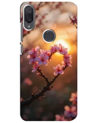 Чехол для Xiaomi Mi Play с картинкой «Розовый цвет сердце на фоне заката» Чехол для Xiaomi Mi Play с картинкой «Розовый цвет сердце на фоне заката»