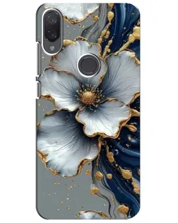 Чехол для Xiaomi Mi Play с картинкой «Белый цветок и золотой флюид»