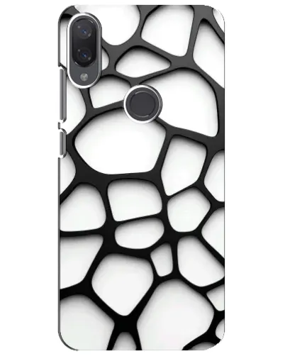 Чехол для Xiaomi Mi Play с картинкой «Белая объемная сетка»