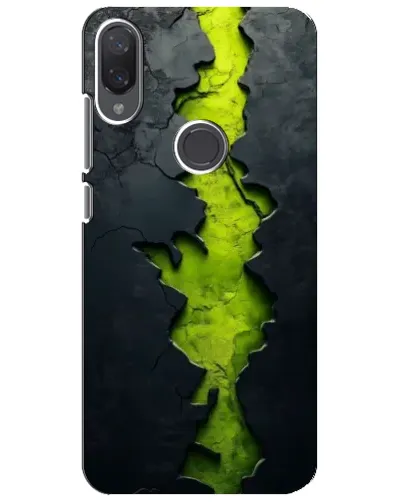 Чехол для Xiaomi Mi Play с картинкой «Салатовый разлом скалы»