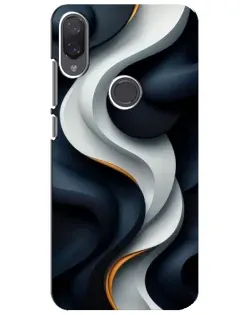 Чехол для Xiaomi Mi Play с картинкой «Объемные черно-белые ленты» Чехол для Xiaomi Mi Play с картинкой «Объемные черно-белые ленты»