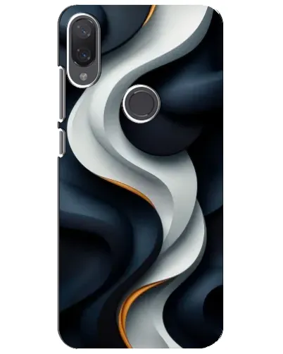 Чехол для Xiaomi Mi Play с картинкой «Объемные черно-белые ленты»