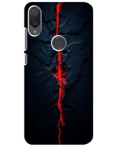 Чехол для Xiaomi Mi Play с картинкой «Kрасная лавовая трещина»
