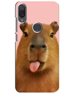 Чехол для Xiaomi Mi Play с картинкой «Капибара с языком»
