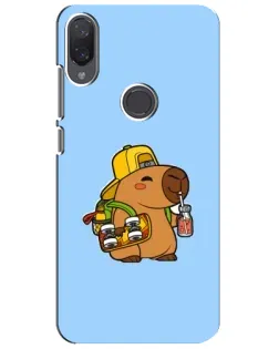 Чехол для Xiaomi Mi Play с картинкой «Капибара на скейте»